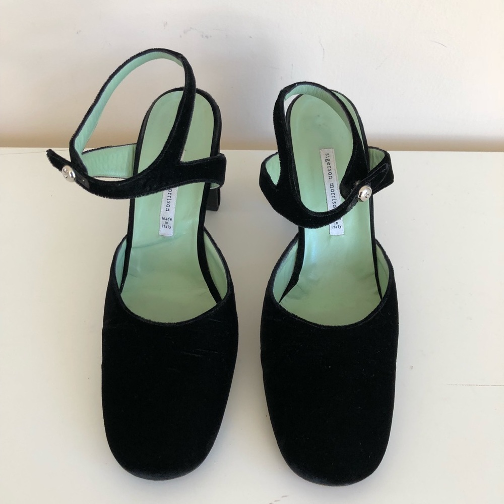 Sigerson Morrison Velvet Heels